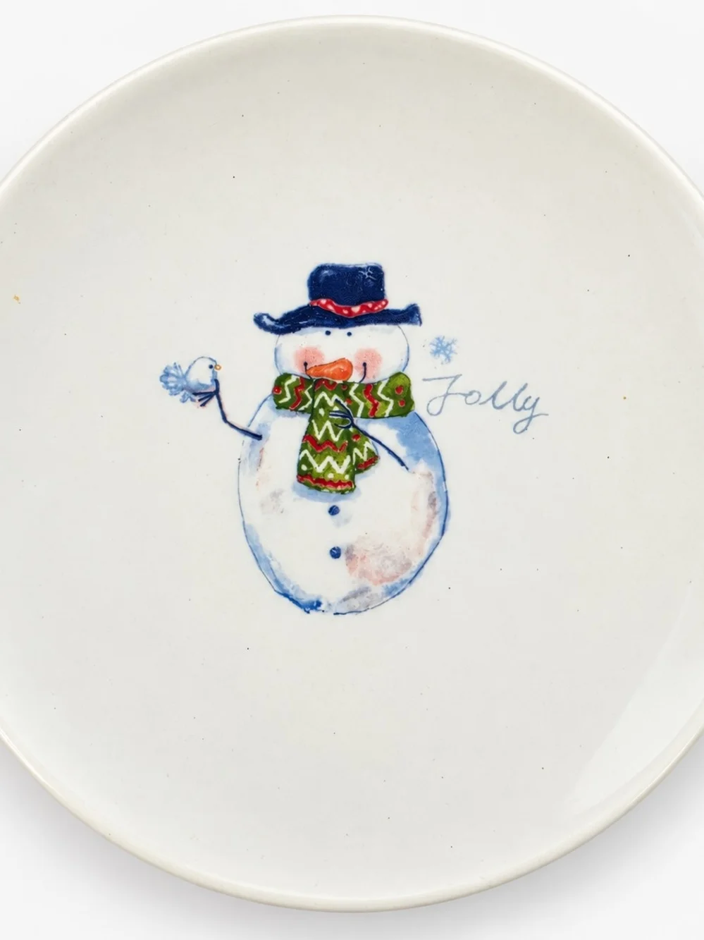 Pier 1 Holiday Appetizer Plates - White with Festive Prints (Set of 4)